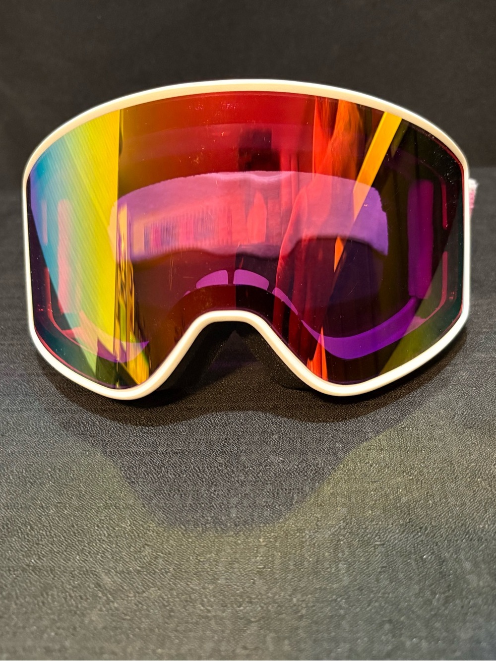 XP VISION SKI GOGGLES PINK PURPLE LENS WHITE FRAME